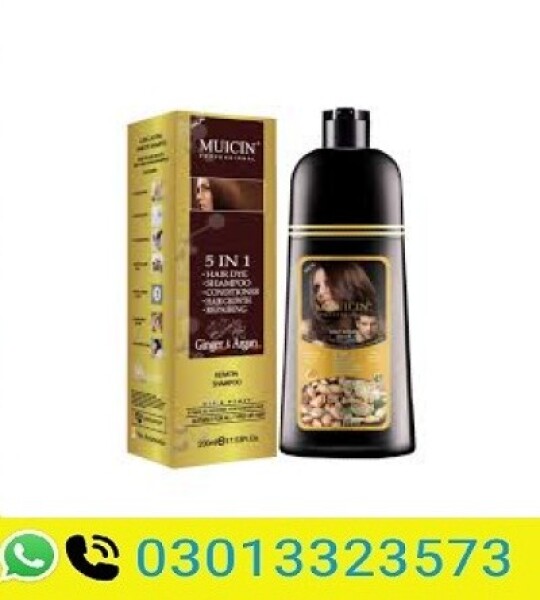 Muicin 5 In 1 Hair Color Shampoo With Ginger